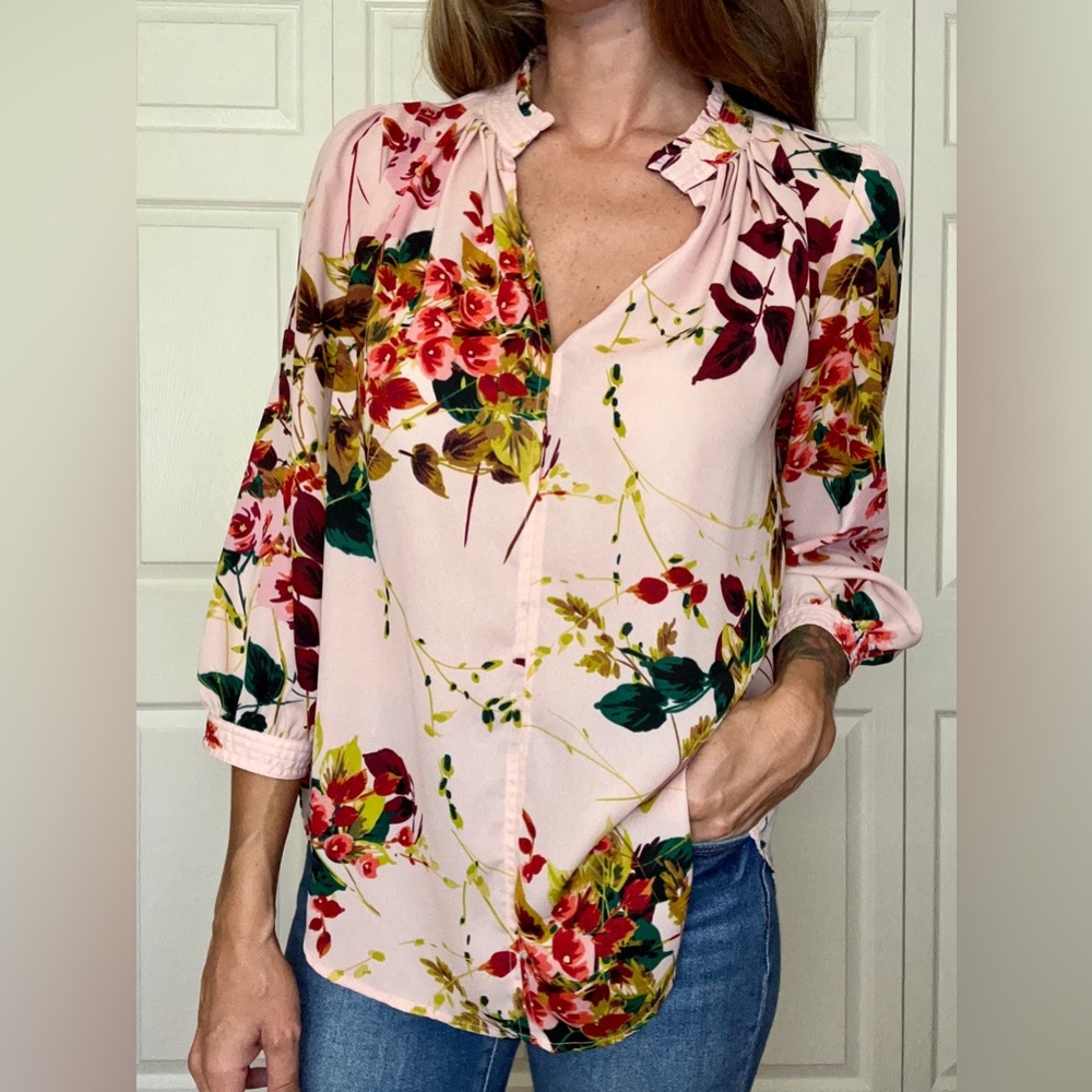 Worthington Floral Blouse - Pink